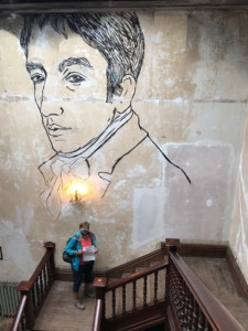 The murals created by Sarah Jackman at Allan Bank have a bleak but dramatic effect – definitely worth a visit! The art work was created to celebrate 125 years of the National in the Lake District.